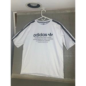 Adidas The Brand With 3 Stripes White and black Te